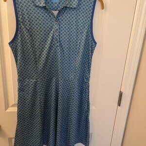 Pro Tour Coolplay Sporty Green & Blue Tennis Golf Sleeveless Dress Size M